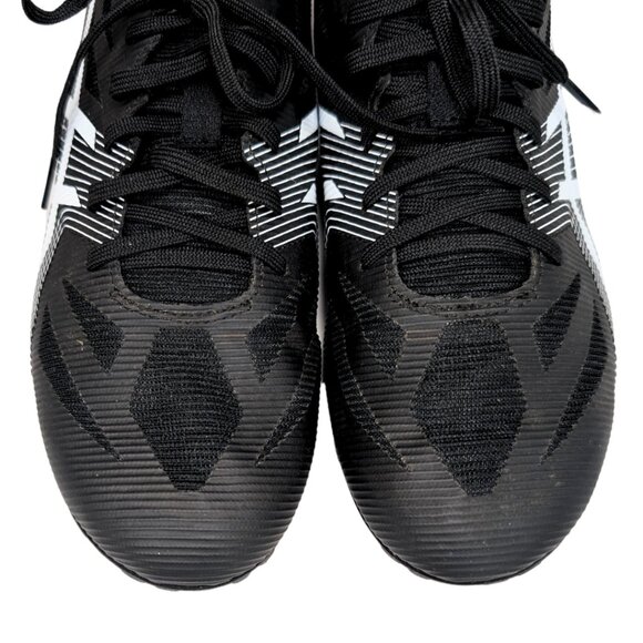 Asics Men's 11 Hyper MD 6 Black & White Track & Field Shoes Cleats G502J - Picture 5 of 10